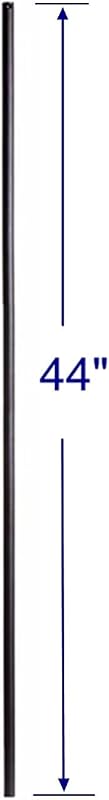 Balaustres redondos hierro 5/8" 44" 30uds negro mate