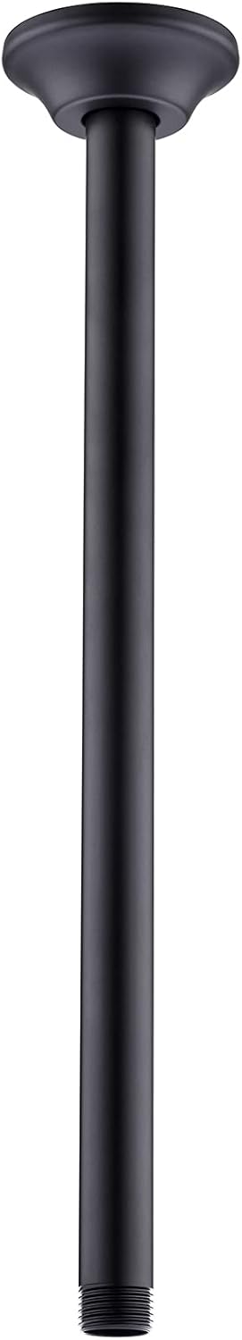 Brazo ducha lluvia techo 16pulg negro mate