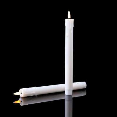 6 Velas Led Recargables Blancas 10pulg Con Control Remoto