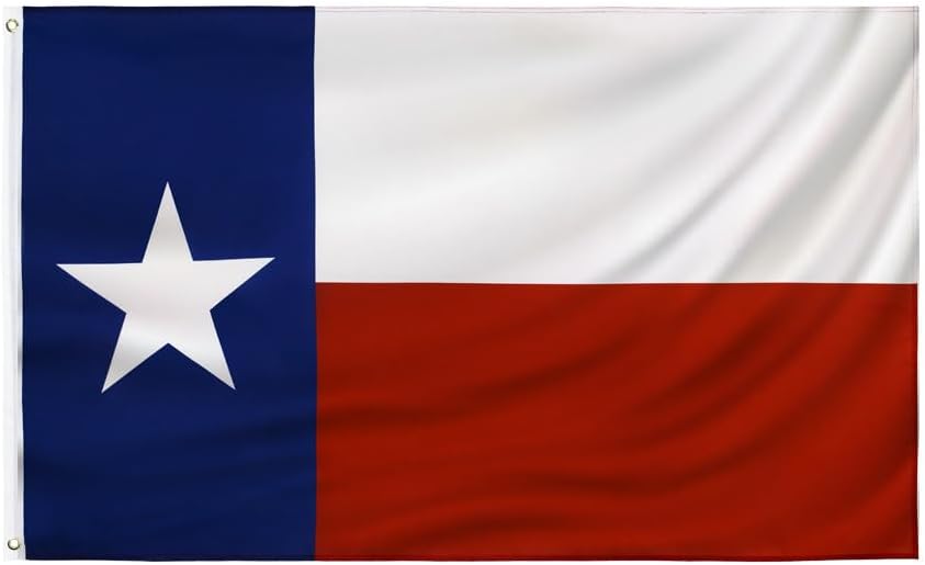 Bandera Texas 3x5ft lona poliéster doble costura ojales latón