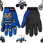 Guantes azules para niños ATV Quad Motocicleta Scooter