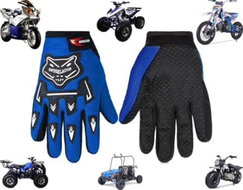 Guantes azules para niños ATV Quad Motocicleta Scooter