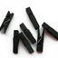 Set 100 clips madera colores para fotos y manualidades negro