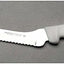 Cuchillo sándwich acero inox festoneado mango blanco 8pulg