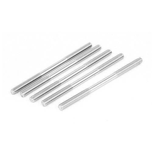 Tornillo acero inox M6x100mm doble extremo 5 pzas