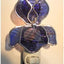 Luz nocturna floral púrpura cristal plateado 5W enchufable