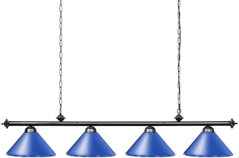 Luz mesa billar 7-9' lámpara colgante 4 luces metal mate