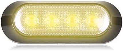 Luz estroboscópica ámbar 4 LED ultra delgada