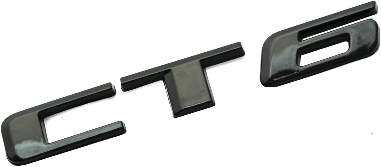 Placa identificación CT6 maletero negro brillante