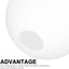 Pantalla lámpara globo blanco sin cuello 5.9"