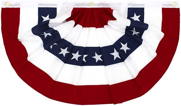 Bandera abanico plisada EE.UU. 1.5x3pies 8 pzas