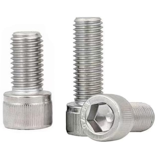 Tornillos M8x20mm acero inox 304 Allen brillante 6 Pzas