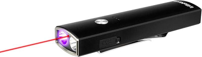 Linterna EDC 1000 lúmenes LED UV y blanco recargable exterior
