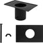 Adaptador canaleta cadena lluvia metal perno negro resistente