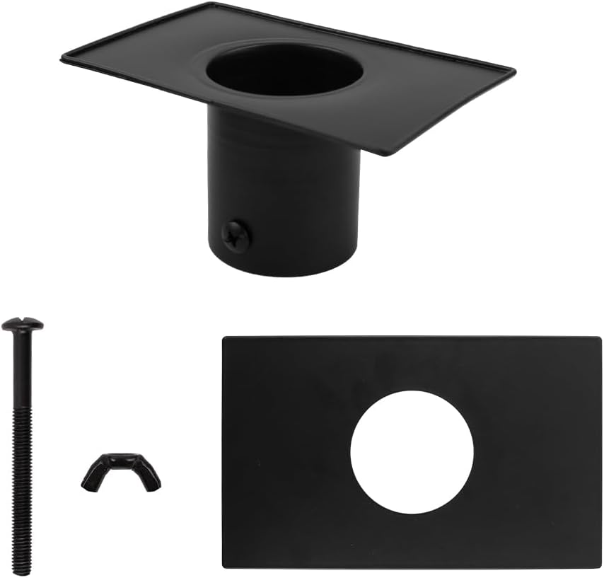 Adaptador canaleta cadena lluvia metal perno negro resistente