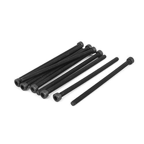 Tornillos hexagonales m5x100mm cabeza hueca 10 pzas negro
