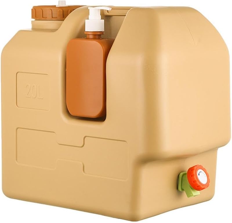 Contenedor agua 20L jarra espita al aire libre marrón
