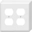 Placas pared toma doble 2 interruptores termoplástico blanco set 4
