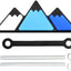 Emblema tricolor para parachoques nieve impermeable azul