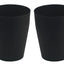 Cubo basura plástico redondo 2 Pzas negro