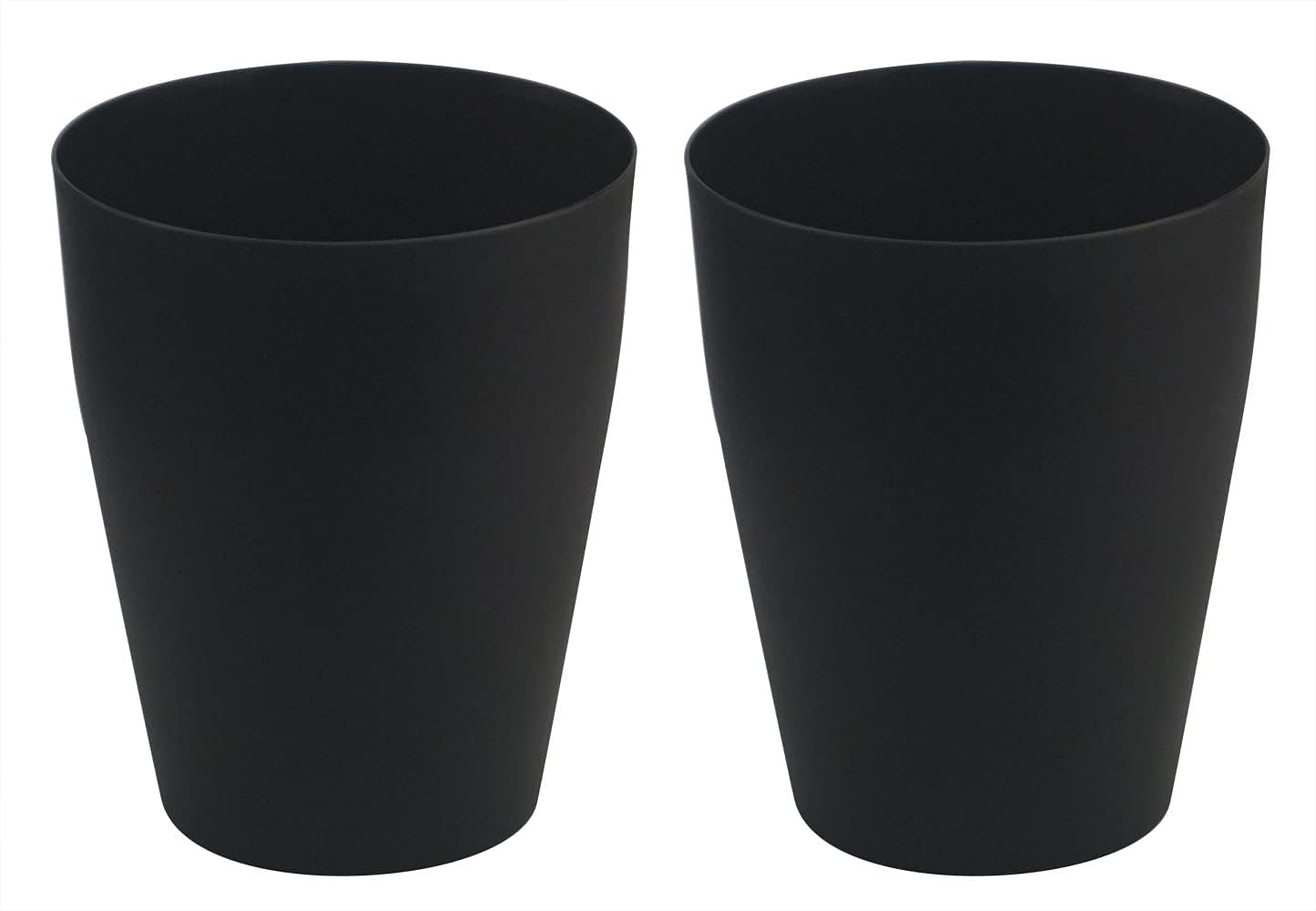 Cubo basura plástico redondo 2 Pzas negro
