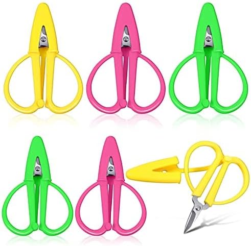 6 Tijeras de hilo viaje coloridas 2.56x1.65pulg para costura
