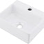 Fregadero baño pared 13.4x11.5pulg cerámica blanca