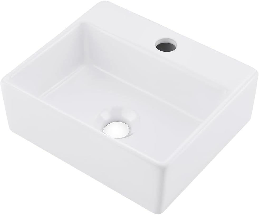 Fregadero baño pared 13.4x11.5pulg cerámica blanca