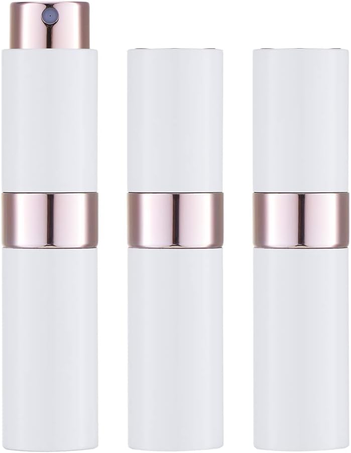 Dispensador perfume vacío 8ml 3 pzas portátil blanco
