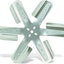 Ventilador flexible correa 6 cuchillas 17pulg plateado