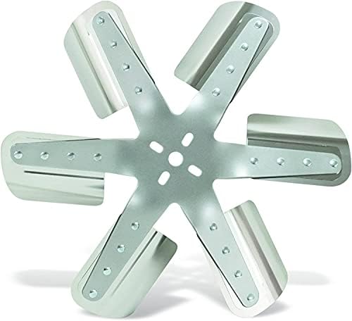 Ventilador flexible correa 6 cuchillas 17pulg plateado