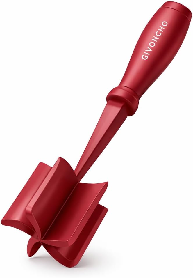 Picador carne molida nailon antiadherente mango ergonómico rojo