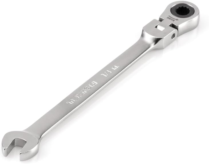 Llave trinquete 12 puntos cabezal flexible 1/4pulg
