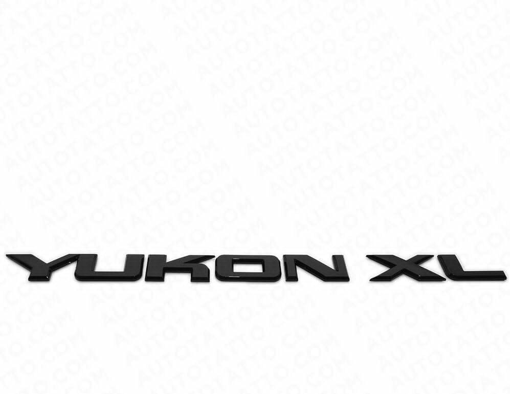 Emblema puerta elevadora Yukon XL negro brillante
