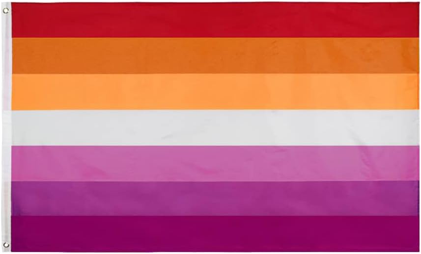 Bandera orgullo lésbico arcoíris 3x5ft 7 franjas