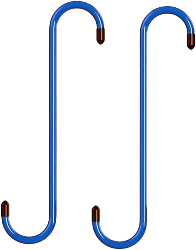 Perchas pinza freno con ganchos goma paquete 2 azul