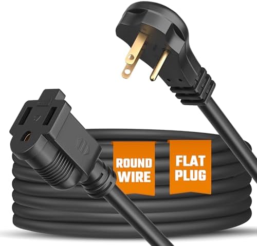 Cable extensión plano 20ft 3 clavijas UL interiores