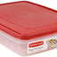 Rejilla organizadora sartenes y huevos rojo