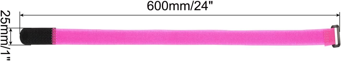 Sujetacables ajustable con hebilla 10 pzas rosa