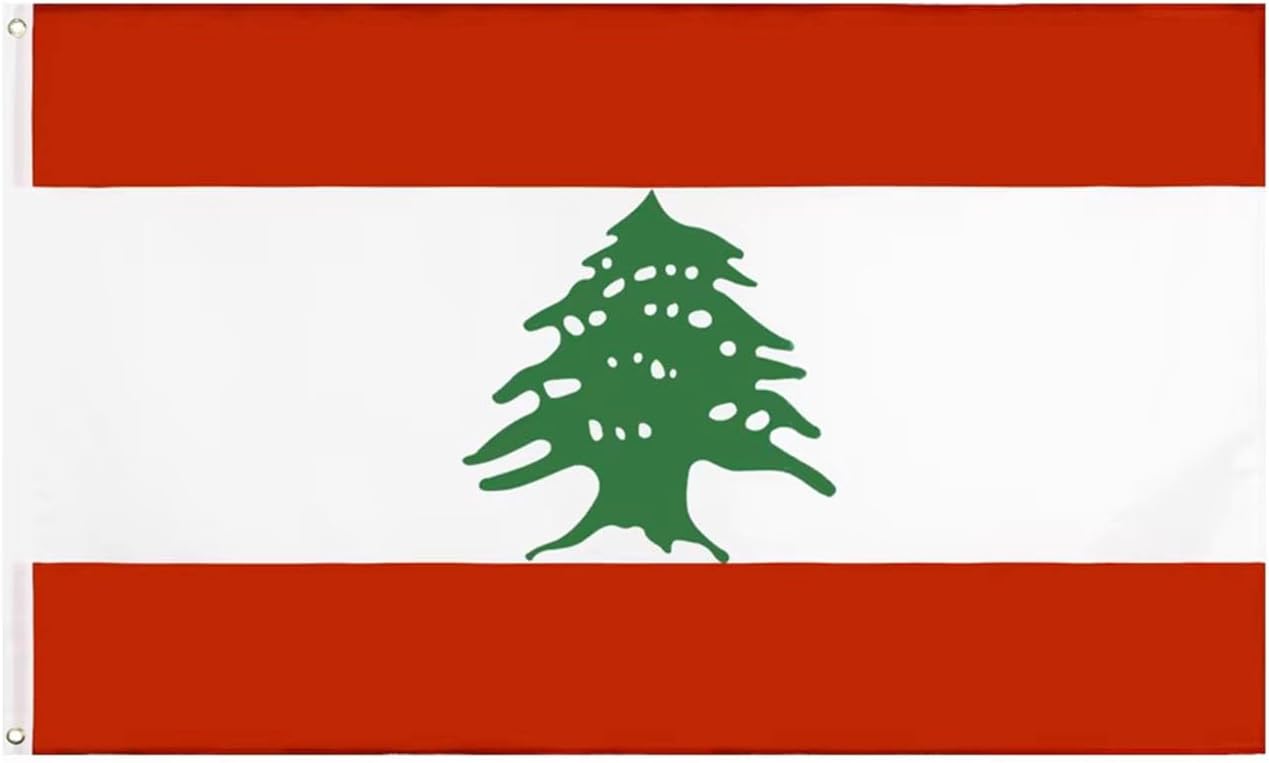 Bandera Líbano 3x5ft doble costura ojales latón