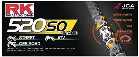 Cadena acero 114 eslabones O-ring serie 520