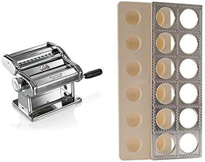 Máquina pasta acero inox con cortador y prensa ravioles