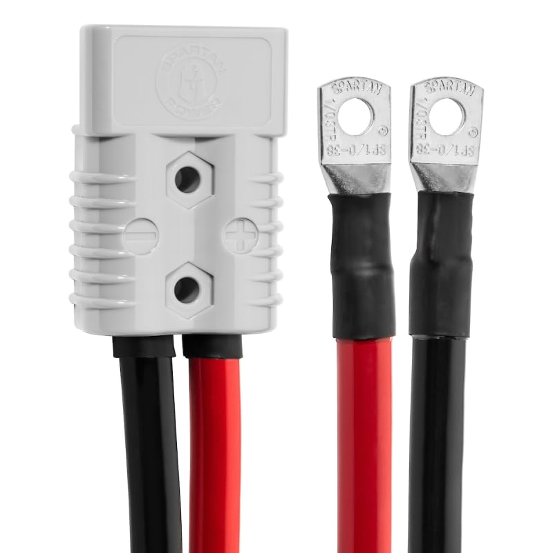 Cable batería 1/0 AWG 3 pies conector SP175A terminal 3/8