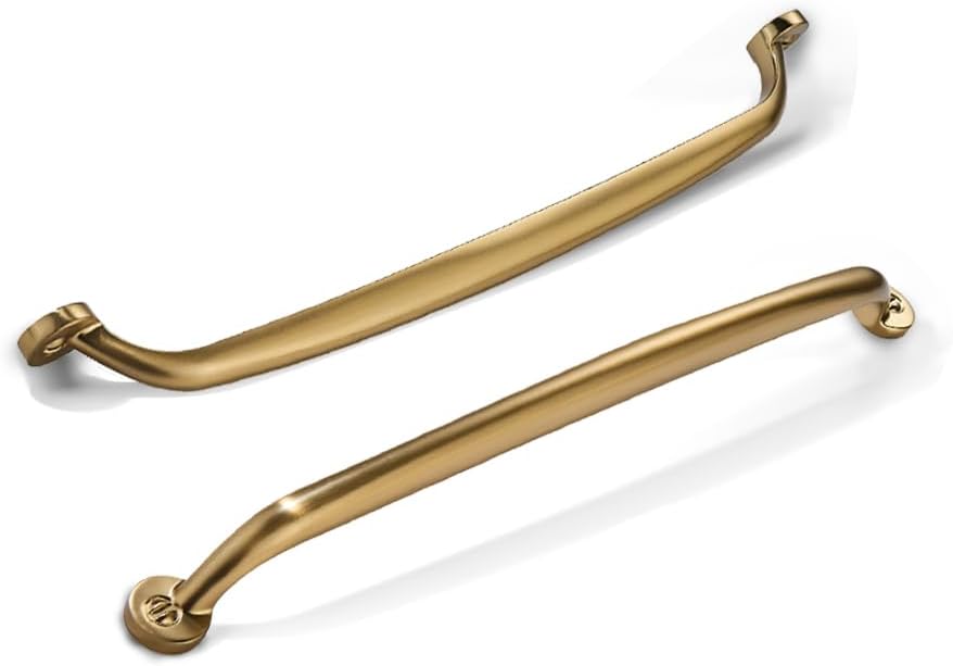 2 Manijas Bronce Champán 8pulg Sólidas para Cajones Cocina