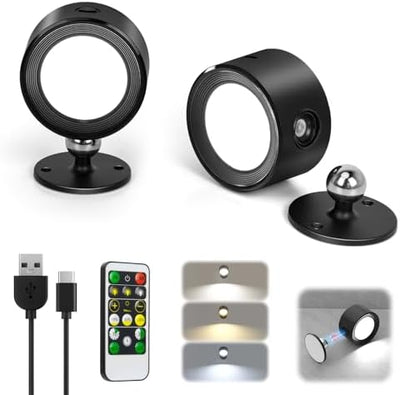 Lámpara pared LED 2 Pzas 3 tonos luz dimmable