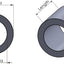 Espaciador aluminio negro 3/4x3/8 pulg redondo liso