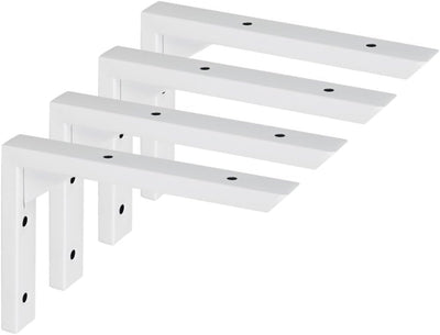 4 Soportes Estante Acero Inox Triangular Sala Dormitorio Garaje