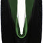 Capucha graduación terciopelo doctorado PHD negro verde