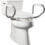 Asiento inodoro elevado 3pulg asas bisagras seguras blanco
