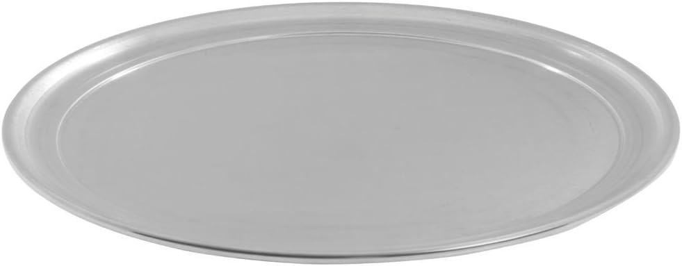 Sartén pizza borde ancho 14pulg color plateado
